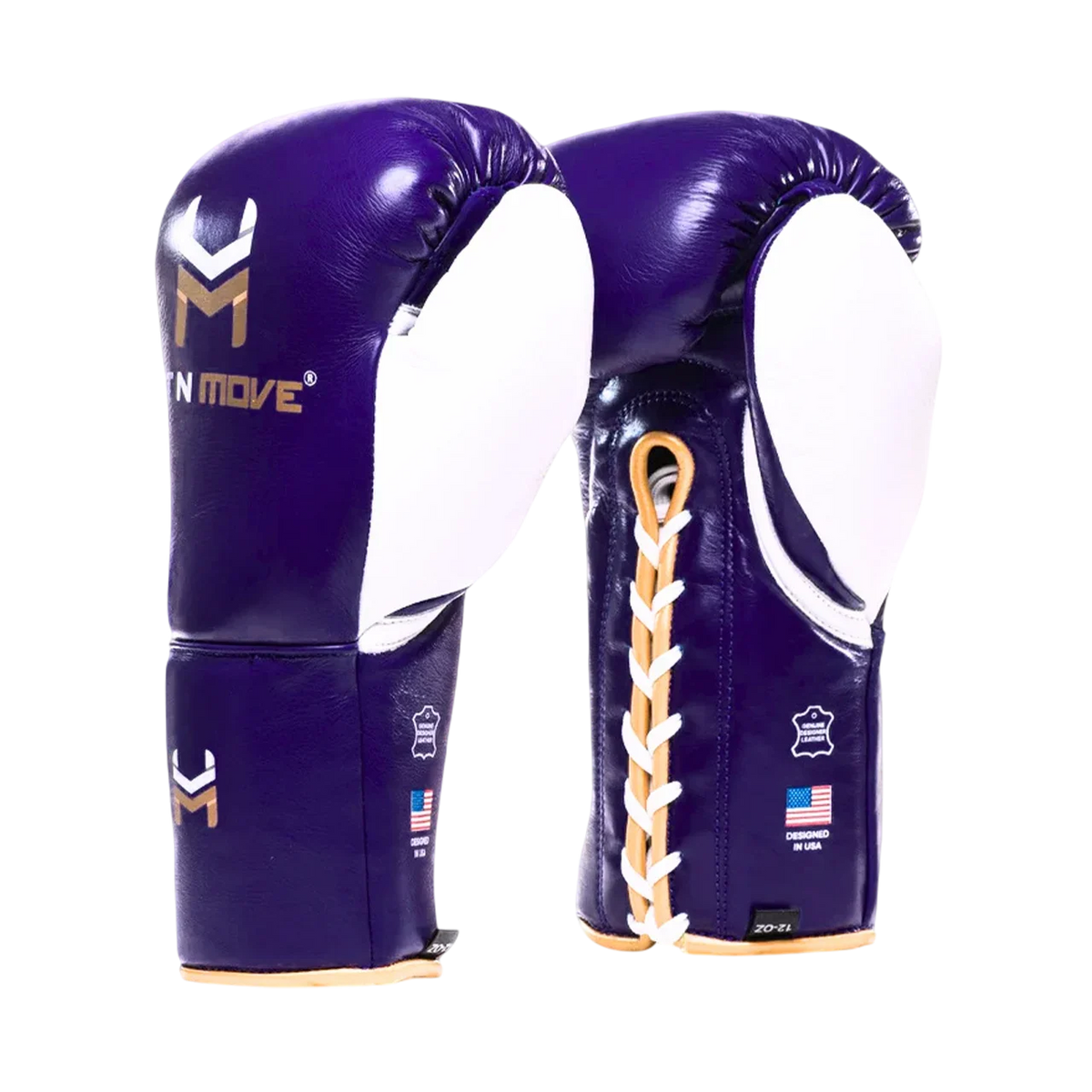 Hit N Move Suvari Horsehair Lace Up Gloves (PURPLE/GOLD)