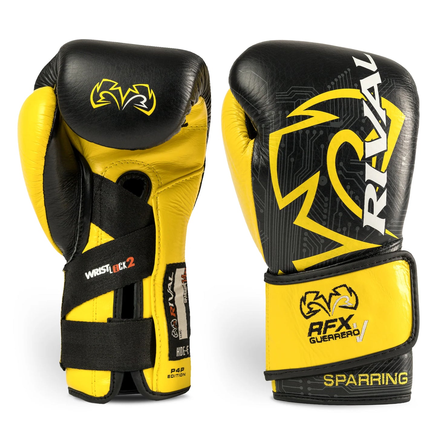 Rival RFX-Guerrero-V Sparring Gloves P4P Edition (BLACK/YELLOW)