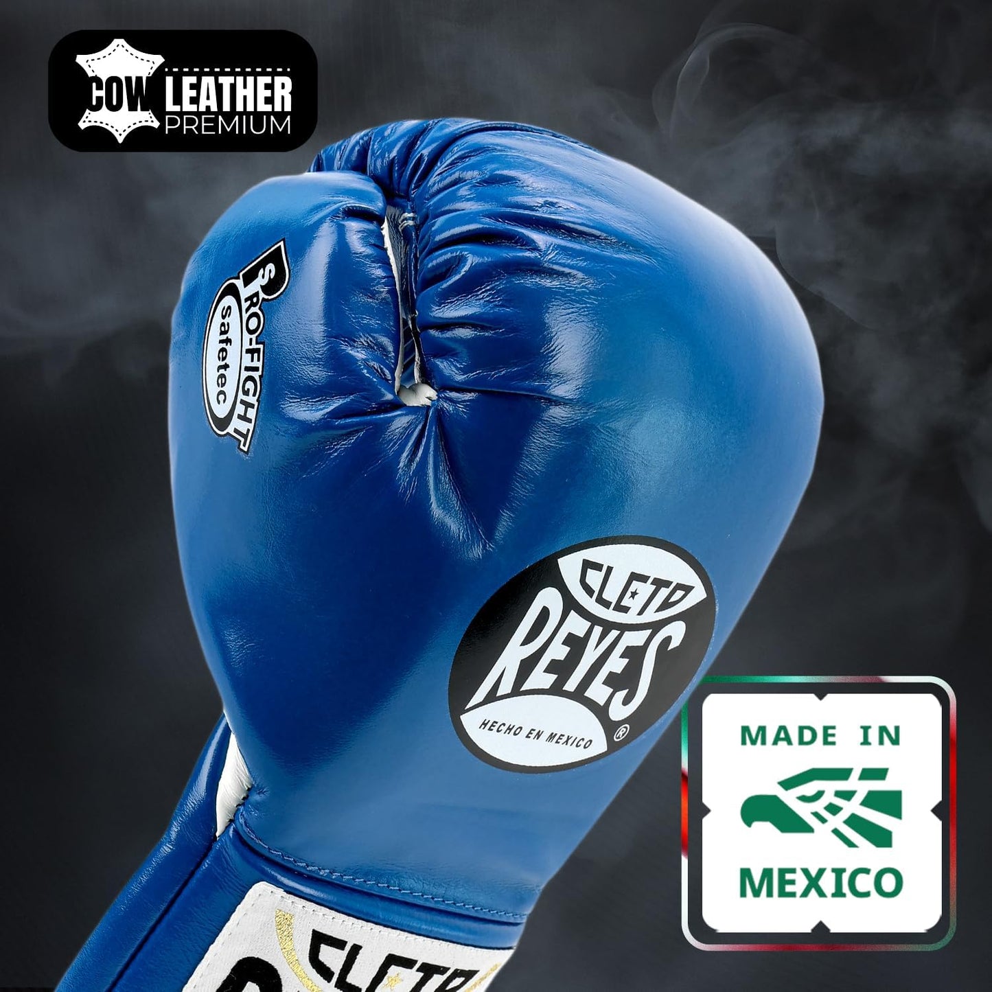 Cleto Reyes Safetec Professional Boxing Gloves (BLACK)
