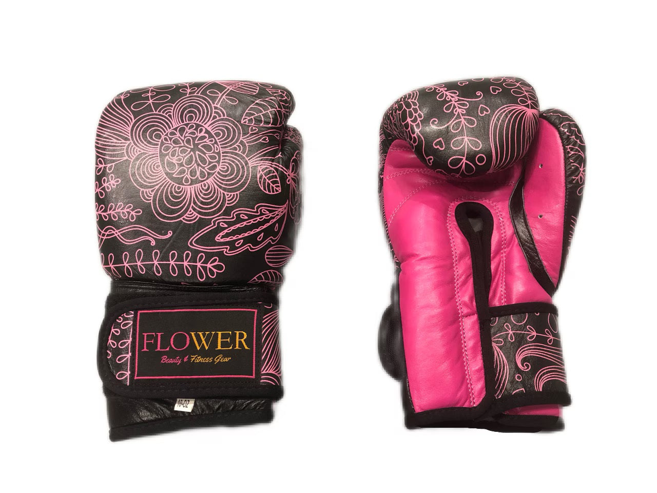 Flower by Grit Boxing Gloves (BLACK/PINK)