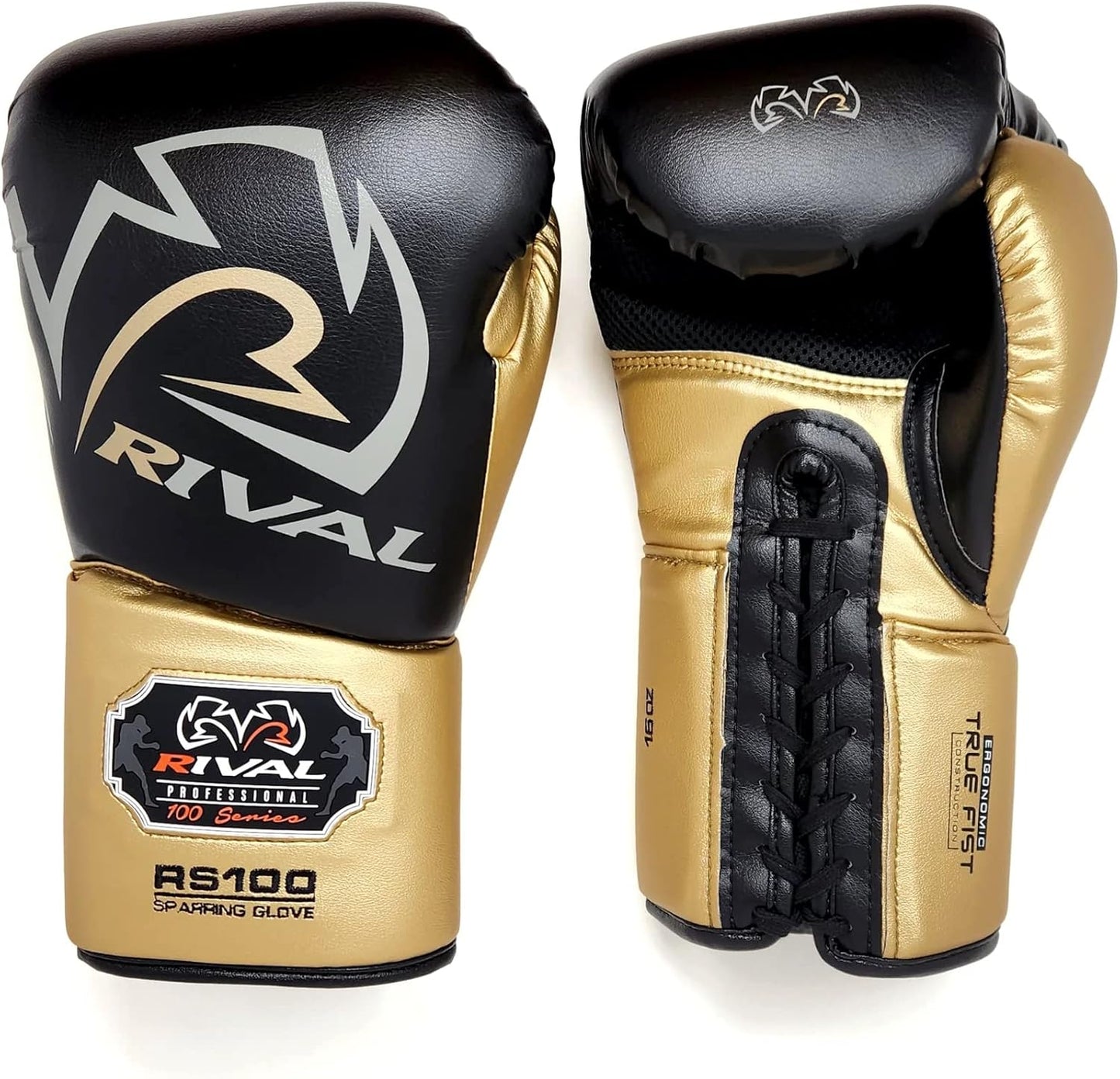 Rival RS100 Professional Sparring Gloves (BLACK/GOLD)