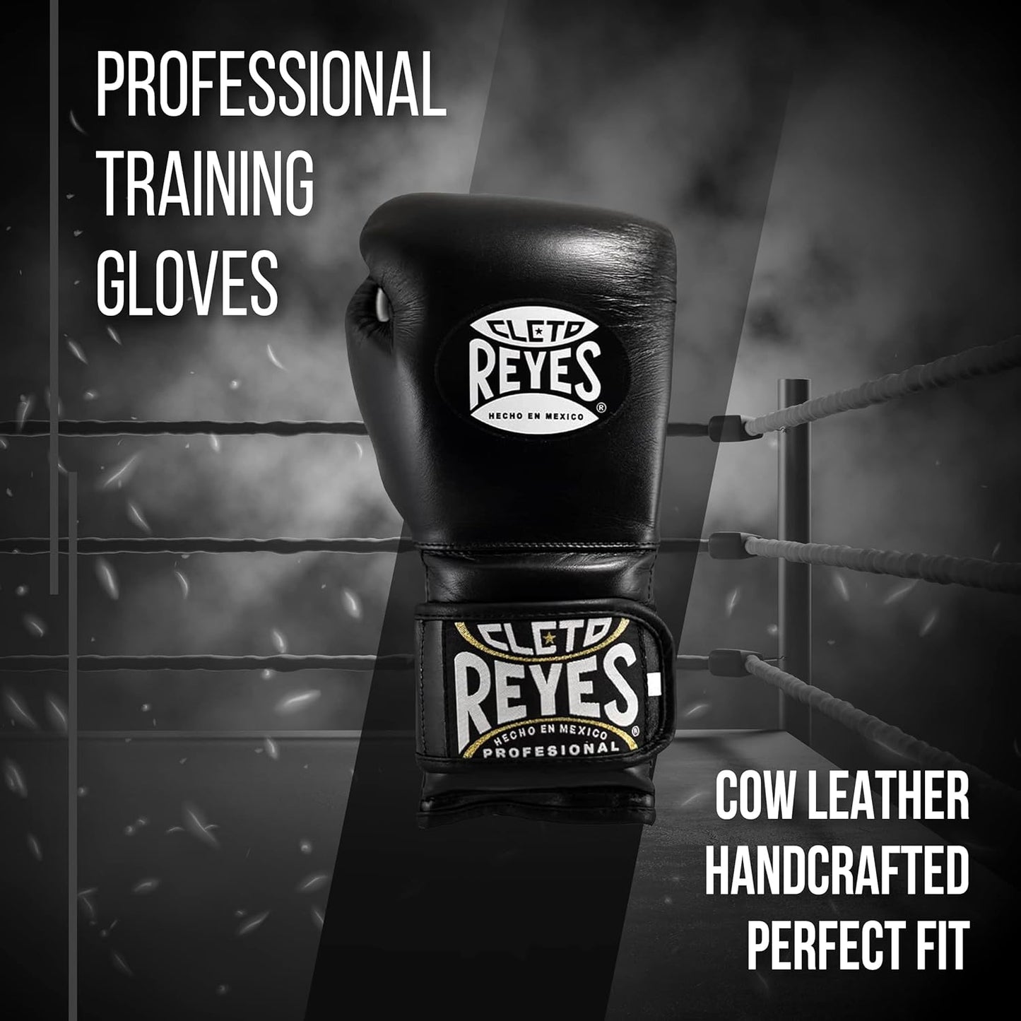 Cleto Reyes Hook and Loop Strap Gloves (BLACK)