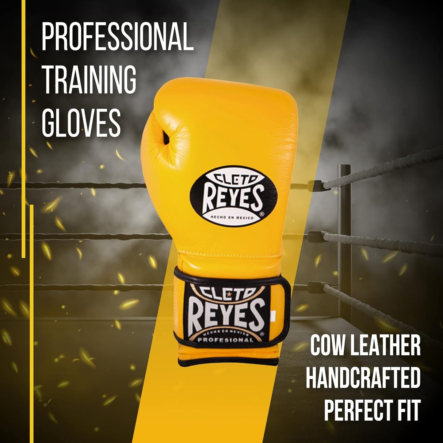 Cleto Reyes Hook and Loop Strap Gloves (YELLOW)
