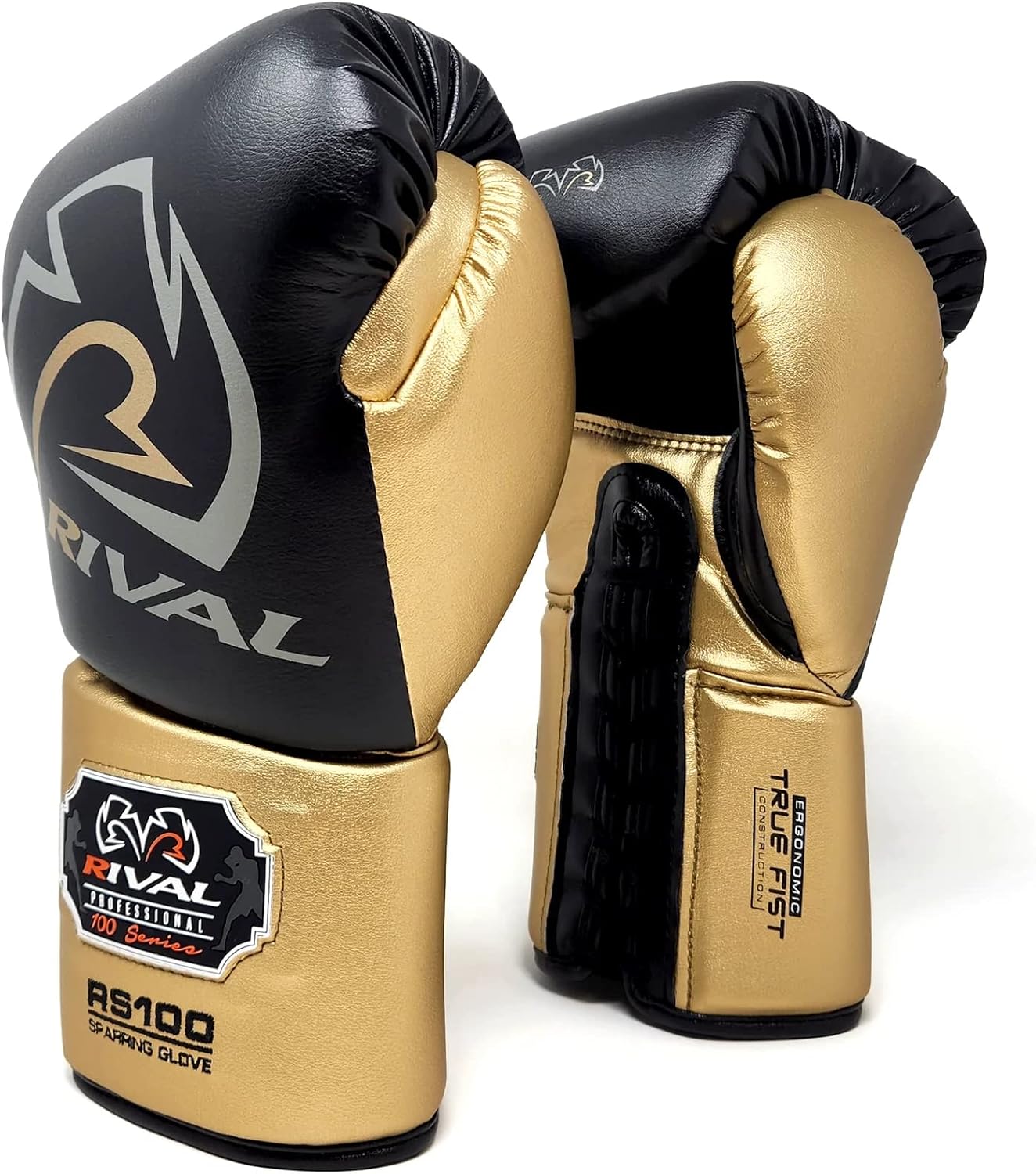 Rival RS100 Professional Sparring Gloves (BLACK/GOLD)