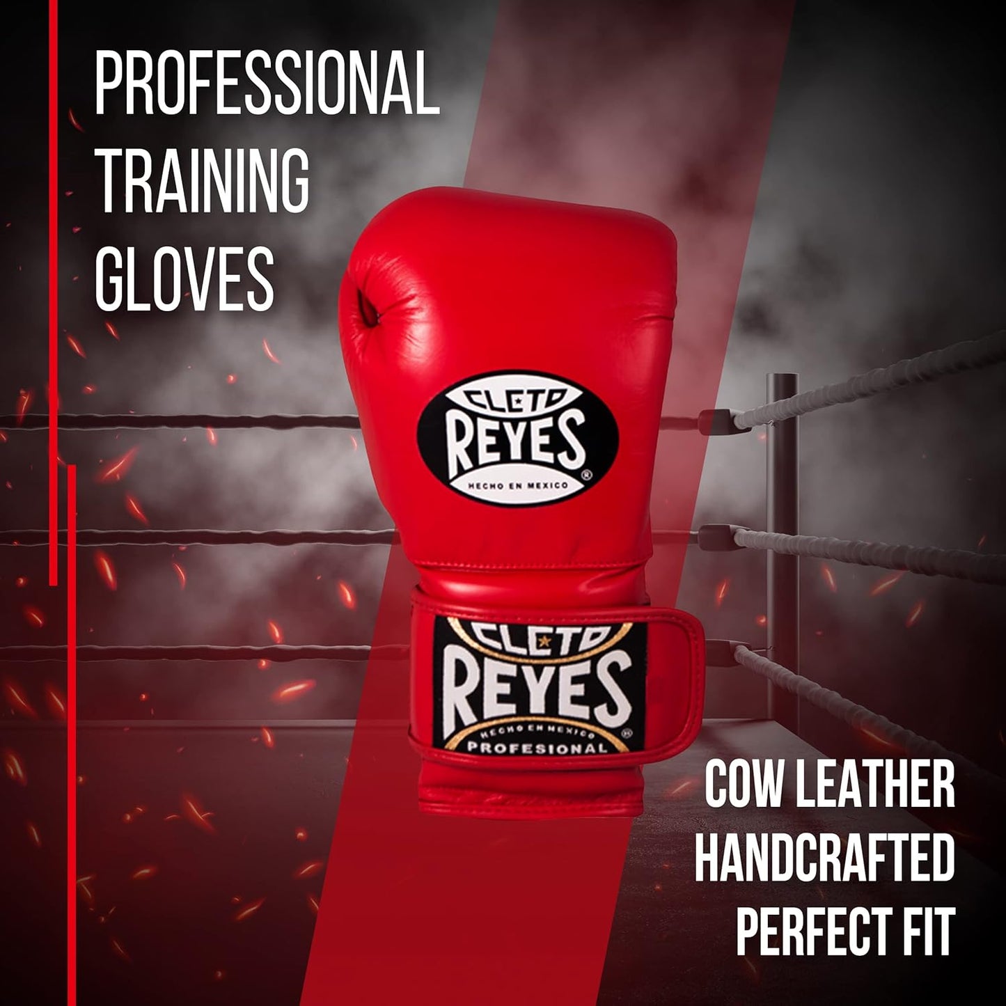 Cleto Reyes Hook and Loop Strap Gloves (RED)
