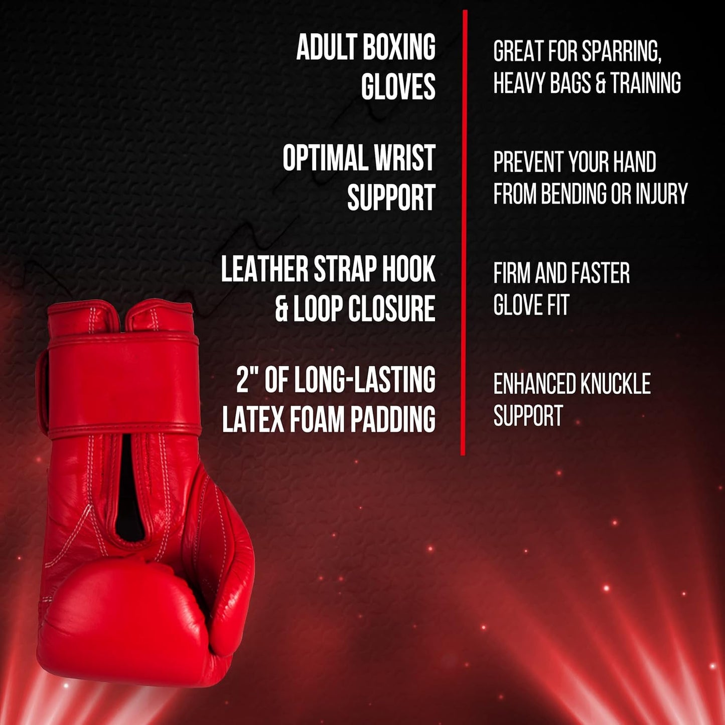 Cleto Reyes Hook and Loop Strap Gloves (RED)