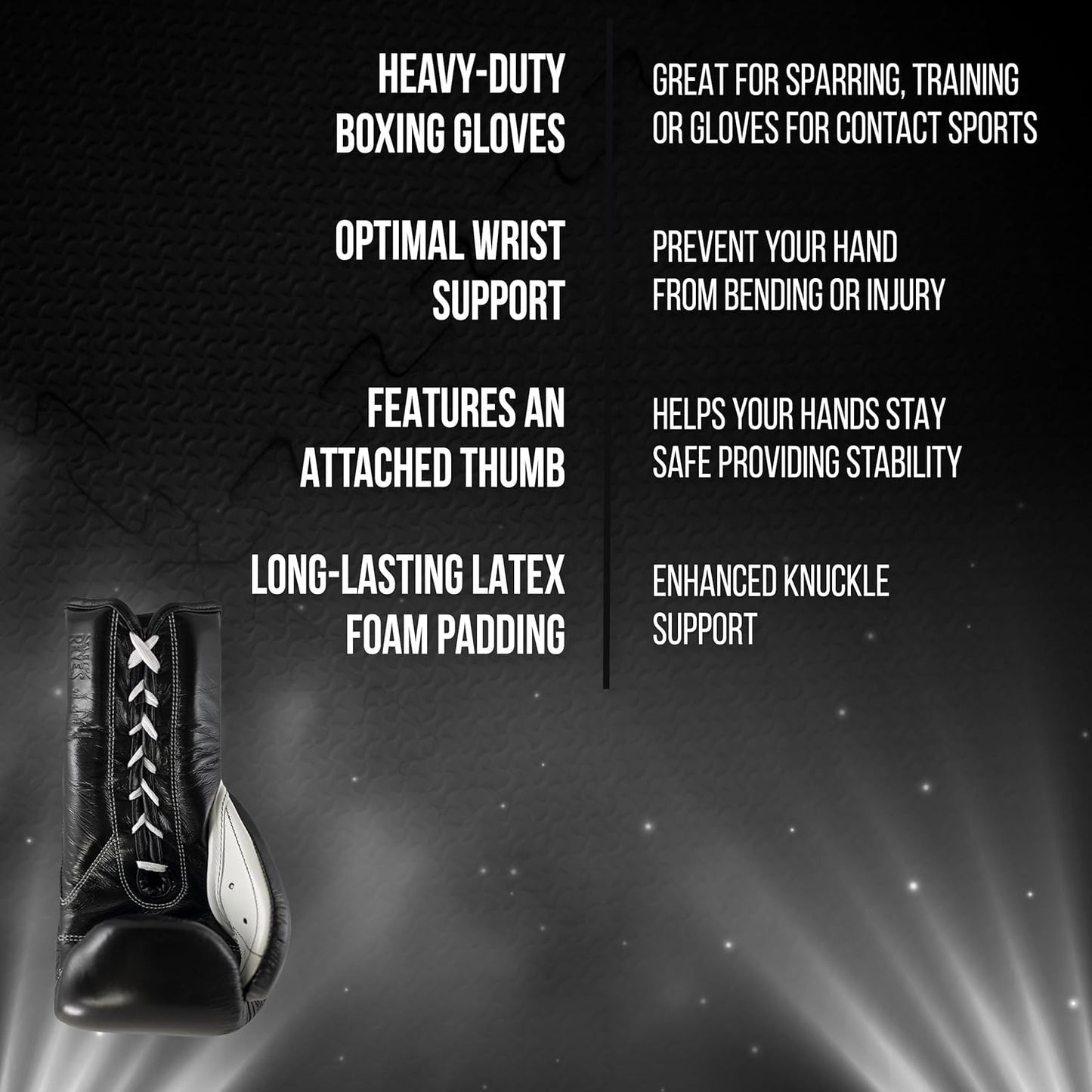 Cleto Reyes Traditional Lace Up Gloves (BLACK)