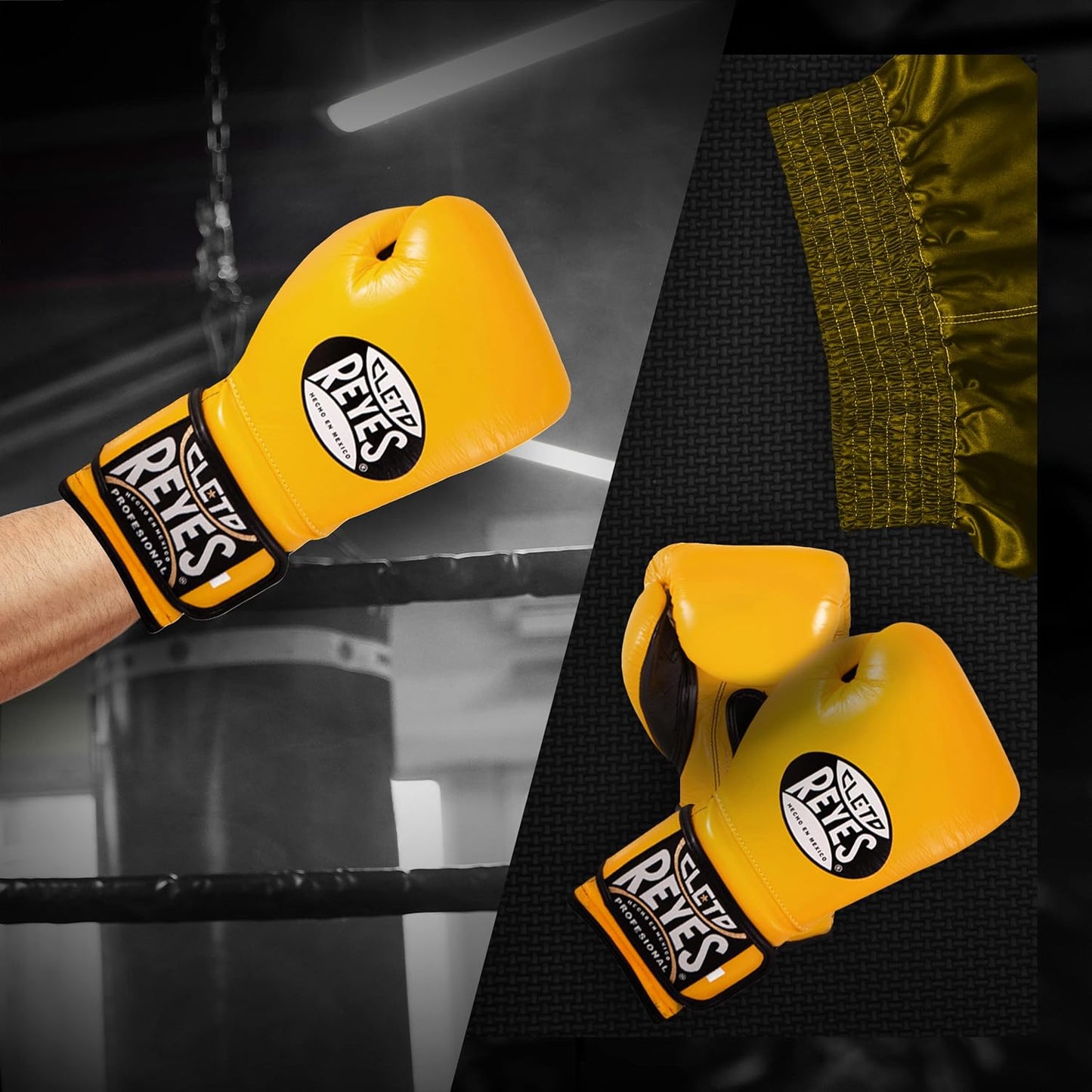Cleto Reyes Hook and Loop Strap Gloves (YELLOW)