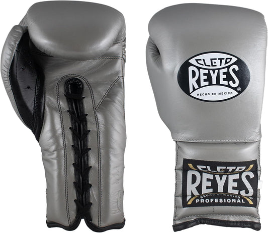 Cleto Reyes Traditional Lace Up Gloves (SILVER)