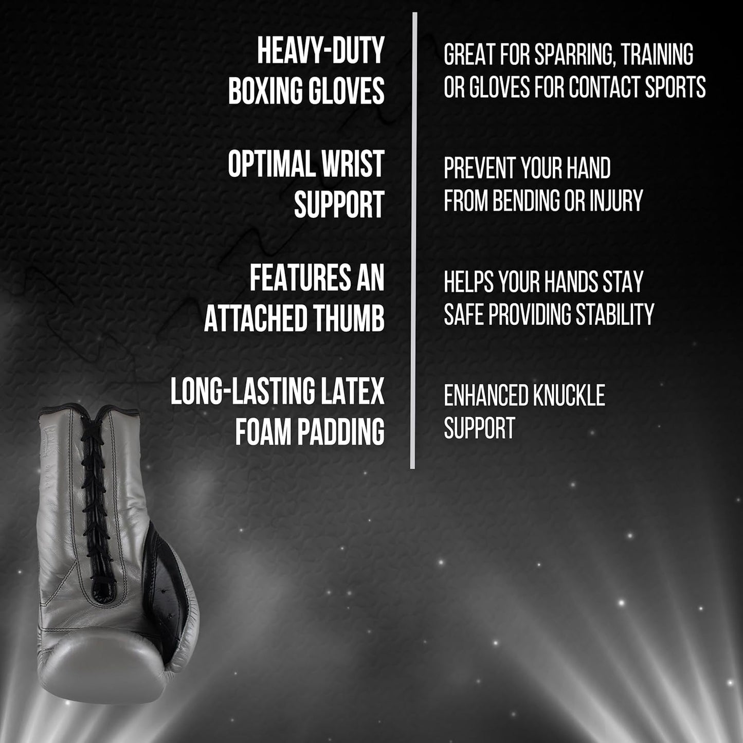 Cleto Reyes Traditional Lace Up Gloves (SILVER)