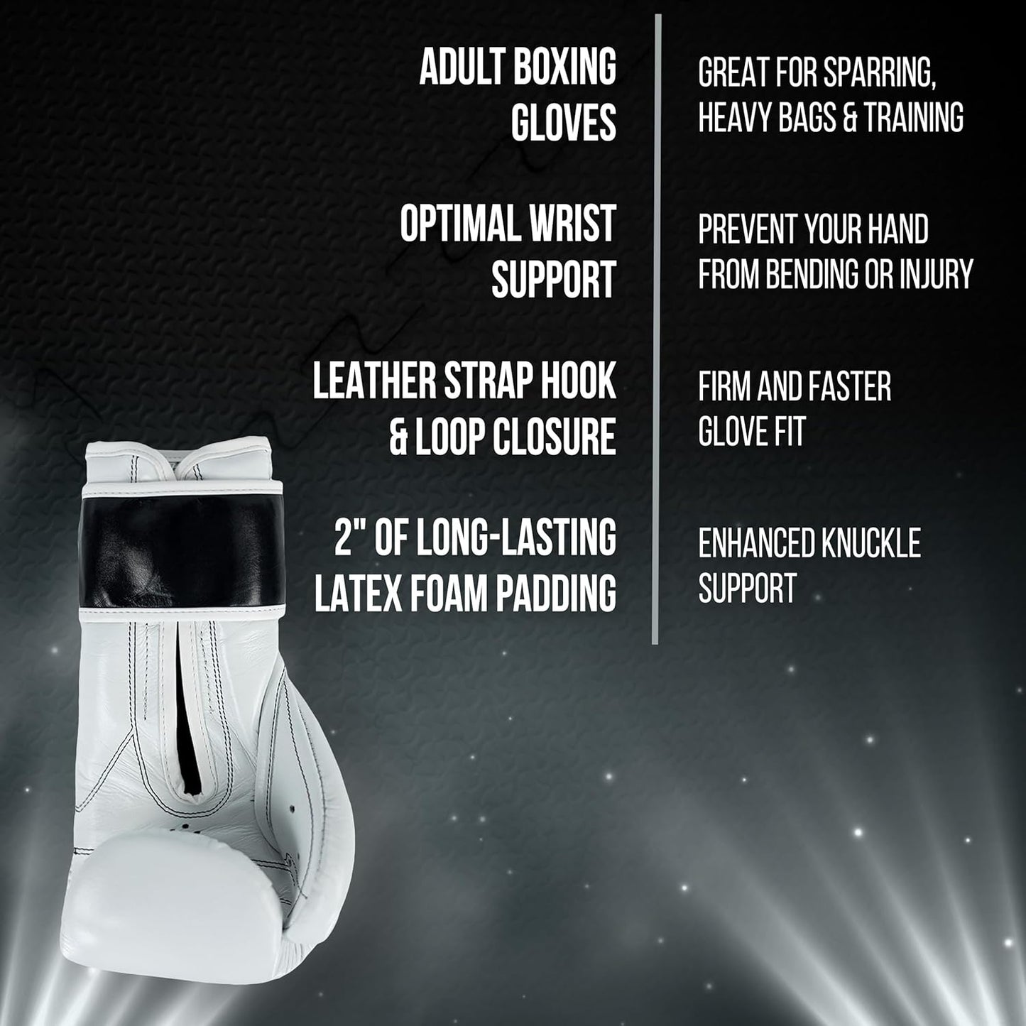 Cleto Reyes Hook and Loop Strap Gloves (WHITE)