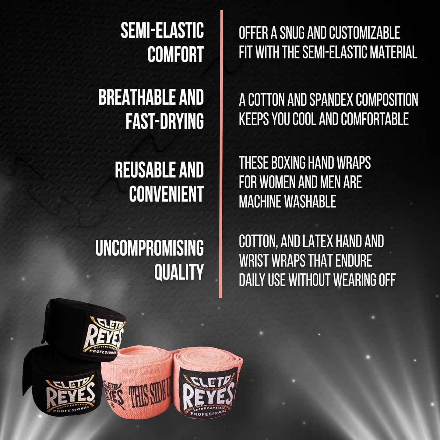 Cleto Reyes Boxing Hand Wraps (BLACK)