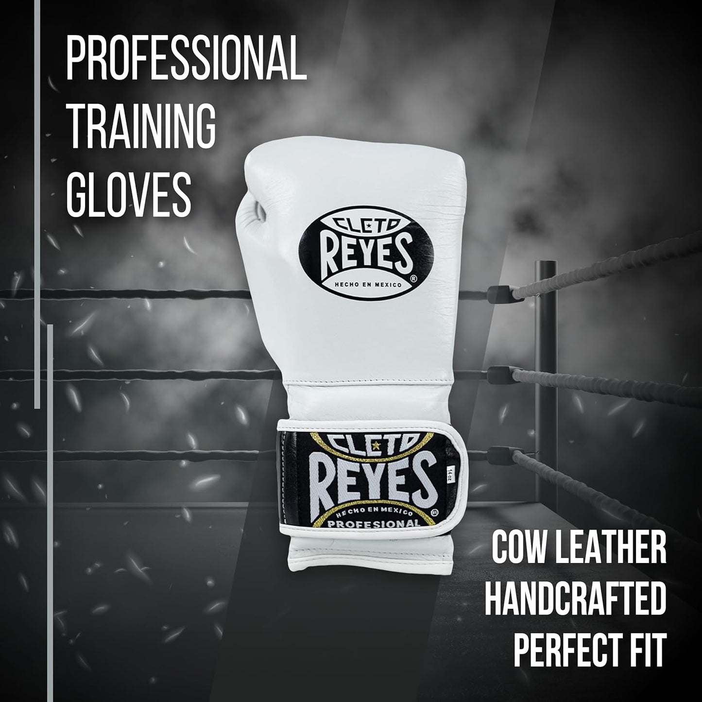 Cleto Reyes Hook and Loop Strap Gloves (WHITE)