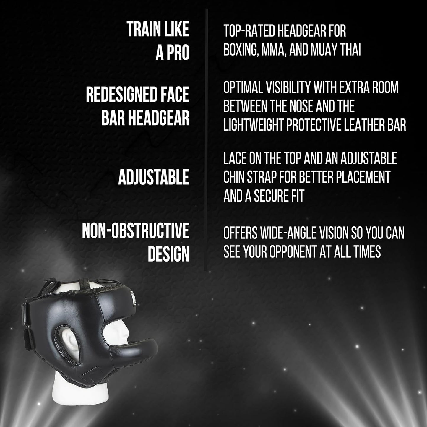 Cleto Reyes Reyes Redesigned Facebar Headgear (BLACK)