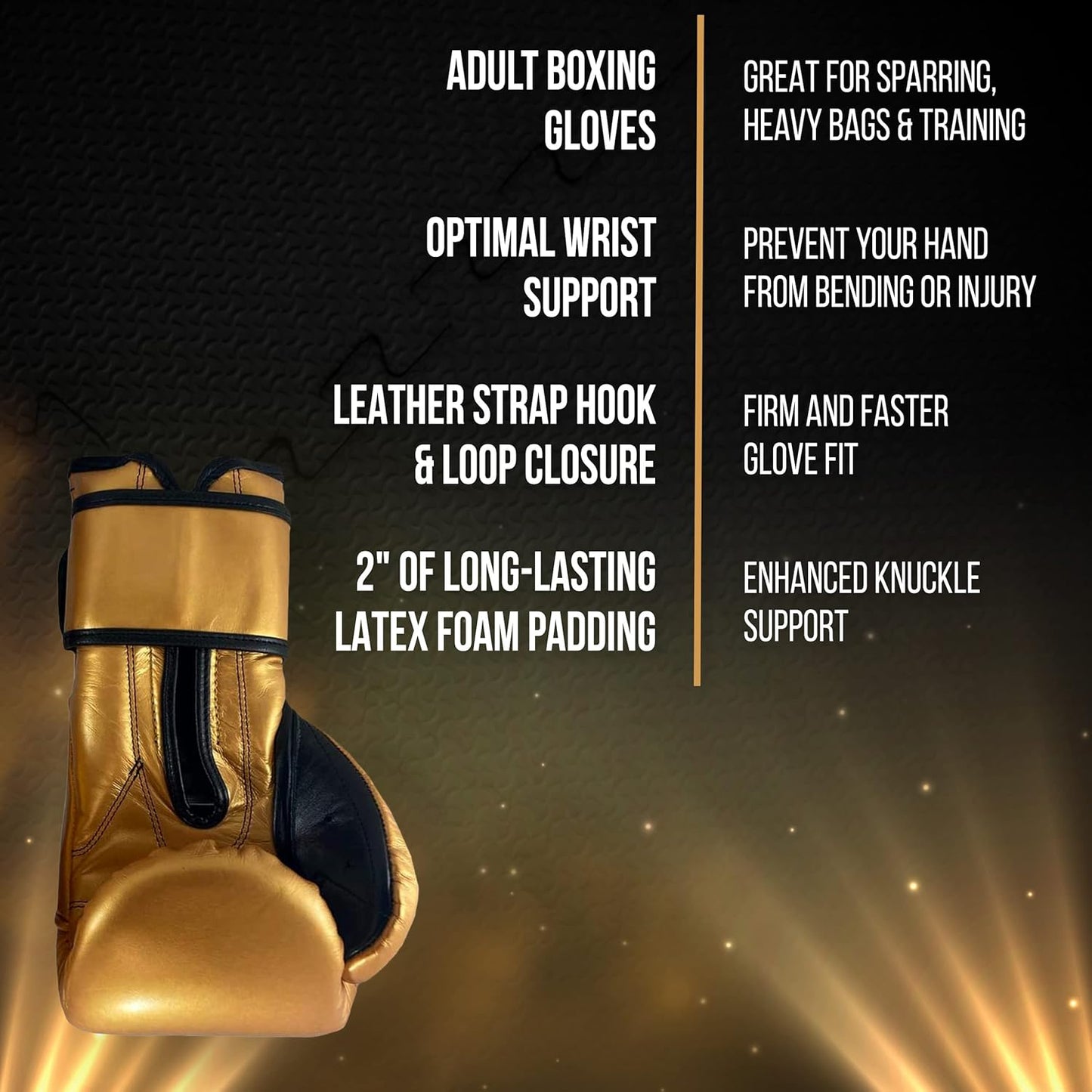 Cleto Reyes Hook and Loop Strap Gloves (GOLD)