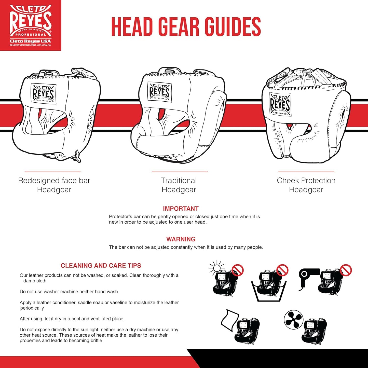 Cleto Reyes Traditional Facebar Headgear (RED)