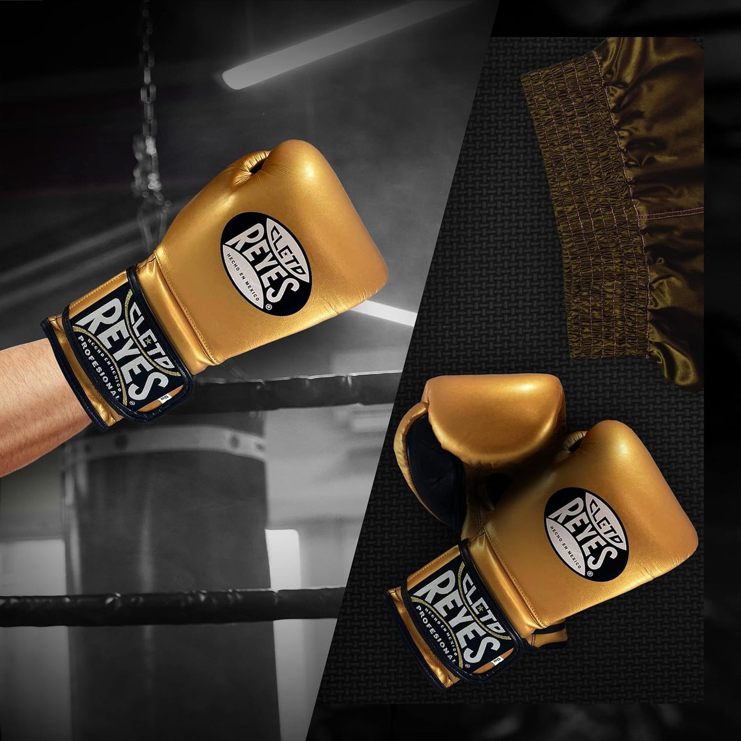 Cleto Reyes Hook and Loop Strap Gloves (GOLD)