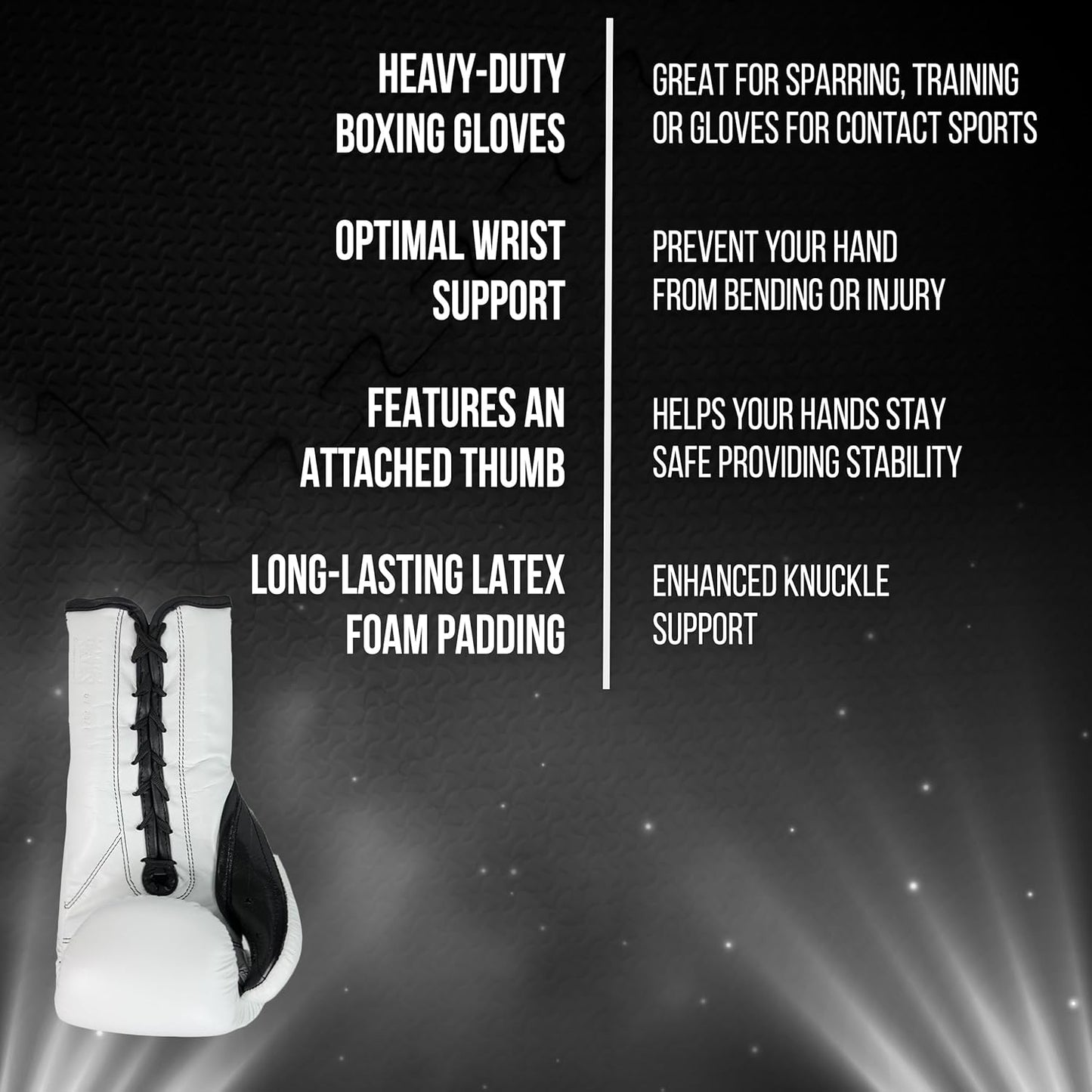 Cleto Reyes Traditional Lace Up Gloves (WHITE)