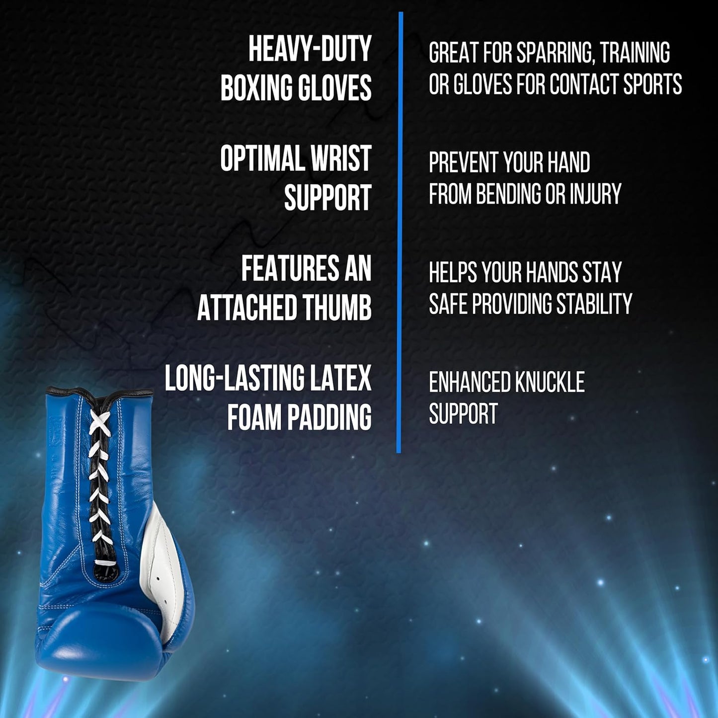 Cleto Reyes Traditional Lace Up Gloves (BLUE)