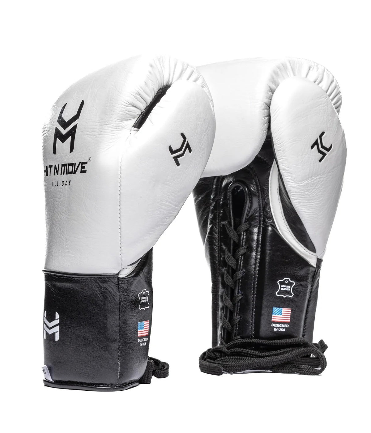 Hit N Move All Day Pro Balance Lace Up Gloves (WHITE/BLACK)